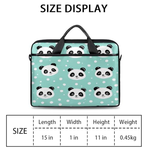 Maletín para laptop 15 pulgadas Polka Dot Panda miniatura 2