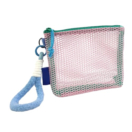 Organizador De Maquillaje para Viajes,Bolsa De Viaje para Artículos De Aseo Y Cosmética | Bolsos Transparentes Estéticos con Red para Uso Diario SPA Playa Avión Hospital Bodas Tren Crucero Residencia