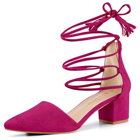 Allegra K Escarpins à lacets rose Cover