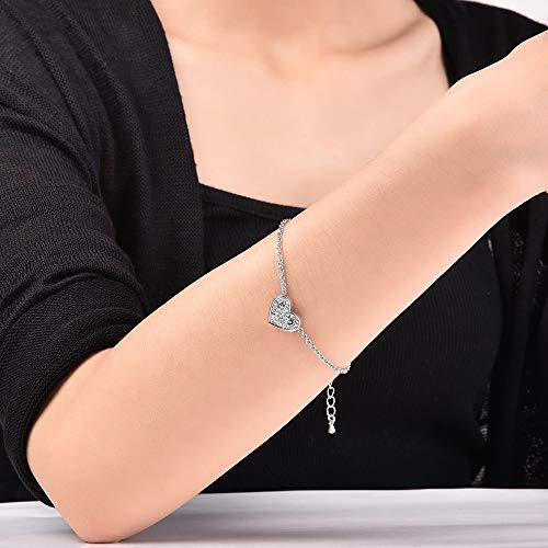 Crystal Heart Charm Bracelet