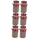 Parure de seau rétro - vases for fleurs - cela ne tient pas l'eau ! ce vase de ferme fleurs artificielles. veuillez y mettre un sac ou une bouteille en plastique for contenir de l'eau si vous souhaitez des fleurs fraîches.