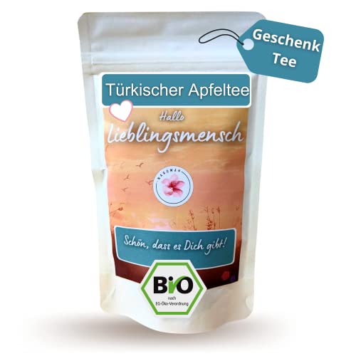 LIEBLINGSMENSCH Geschenk TEE - 100g - BIO Tee - Türkischer Apfel - Apfeltee lose - Früchtetee Cover