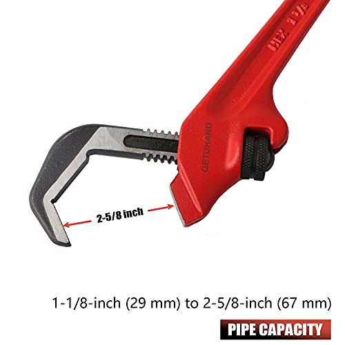 Image of 9-1 /2-inch Hex Offset Wrench, Model E-110 Hex Pipe Wrench,1-1 /8 inch - 2 5 /8 inch Capacity