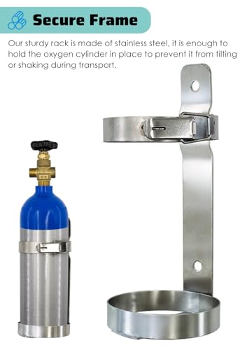 Support mural bouteille oxygène azote fixe compact avec chaîne