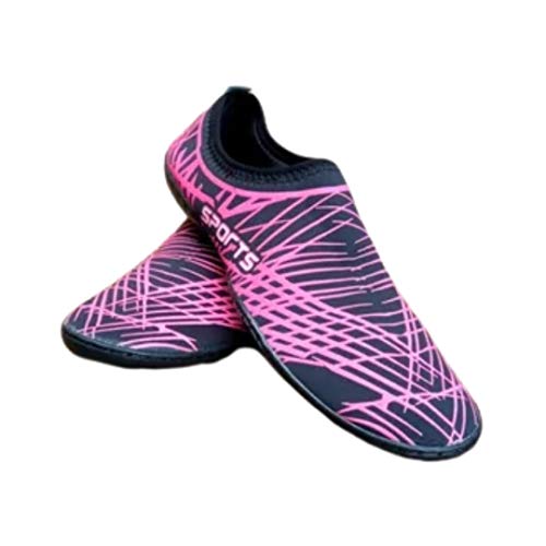 Sapatilha neoprene híbrida Ciclismo e Caminhada Flexível 02 Cor:Rosa;Tamanho:35;Gênero:Unissex
