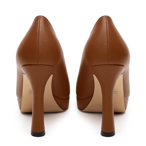 Womens Heeled Pumps, Pointed Toe Platform Pumps for Women, Platform Stiletto Shoes 4"4