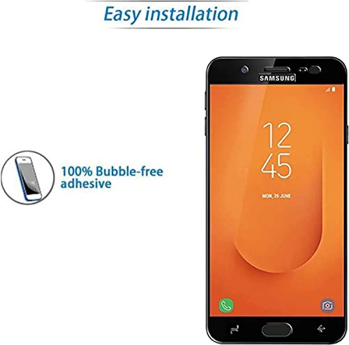 Image of Screen Protector for Samsung Galaxy J7 (Black) Tempered Glass Edge-to-Edge 6D Screen Guard With Installation Kit