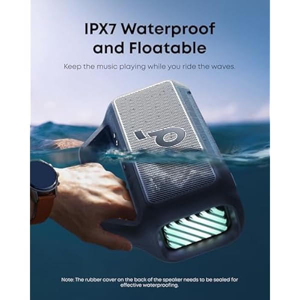 soundcore Boom 2 Outdoor Speaker refurbished 80 Вт сабвуфер BassUp 2.0 время воспроизведения 24 часа IPX7 waterproof Floating RGB lights USB-C Custom EQ Bluetooth 5.3