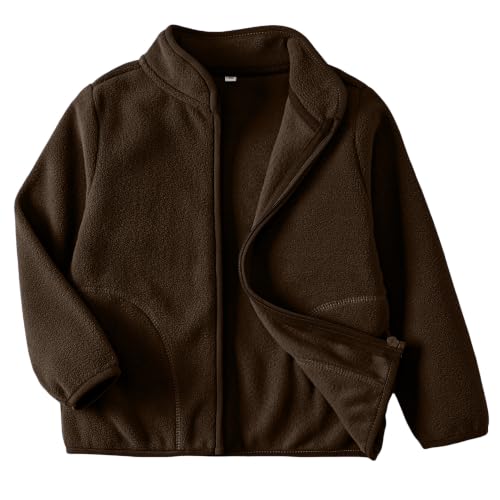 Image of Toddler Boys Girls Fleece Jacket Lightweight Fall Spring 2-12 Years