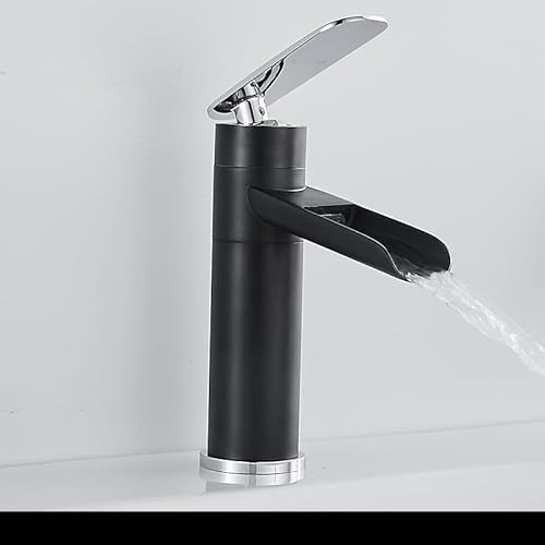 White Chrome Basin Faucets Waterfall Bathroom Faucet Single Handle Hot Cold Water Basin Mixer Tap Bath Sink Water Crane Bathroom