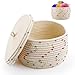 Produktbild PBUSPU Baumwollseil Körbchen Geflochten, Körbe Korb Geflochten Körbe Aufbewahrung Storage Basket, Korb Geflochten mit Deckel für Pflanzen, Garn, Spielzeugkorb