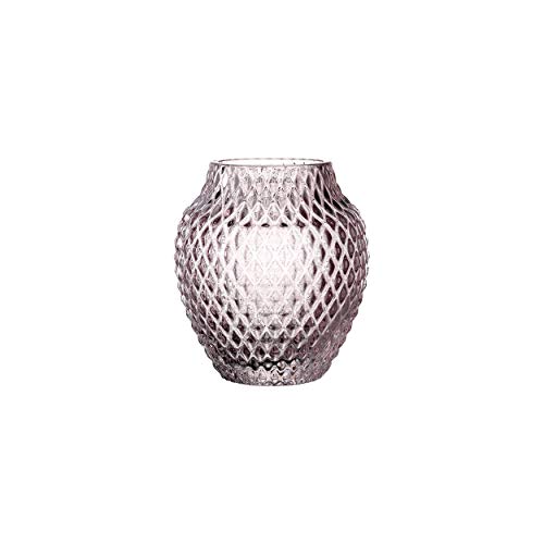 Leonardo Poesia Tisch-Vase, handgefertigte Deko-Vase in Rosa, bauchige...