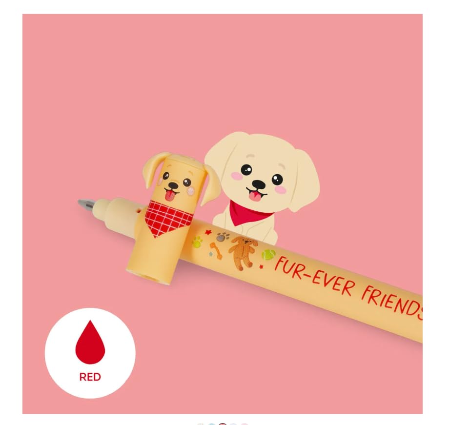 LEGAMI Set mit 18 radierbaren Gelstiften inkl. Fur ever Friends & Geschenkbox