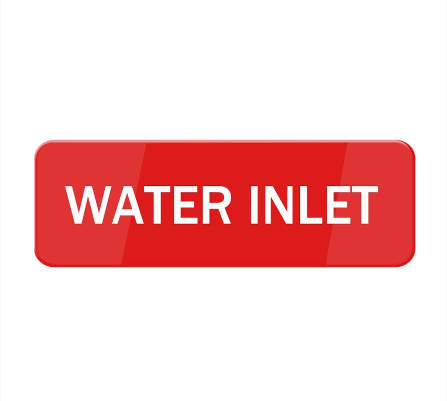 XGGD Acrylic Plastic Sign - Water Inlet Sign Stickers，Acrylic Plaque With Strong Adhesives For Door Office Business Outdoor，White Letters On Red