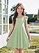 Haloumoning Girls Dress Summer Ruffle Sleeve Mesh A Line Casual Party Dresses with Pockets for Kids 4-14 Years Light Green
