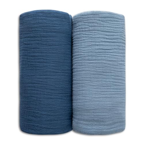 GLLQUEN BABY Baby Blankets for Newborn Soft 2 Pack, Muslin Cotton Baby Boy or Girl Blanket 95x100cm