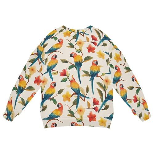 JUNZAN Cartoon Funny Macaw Neutral Little Boys Sweatshirt Hoodie Crewneck Hoodie for Boys Athletic 4T2