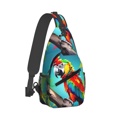 Bolso bandolera Parrots estampado para senderismo miniatura 2