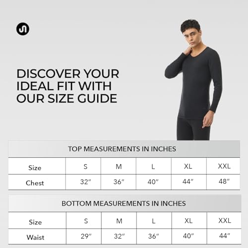 Image of Bodyband Thermal Wear for Men Set Full Sleeves Bodywarmer Warm and Comfortable Thermals for Man Full-Body Warmer Combo with Natural Insulation Cozy Undershirt & Pant
