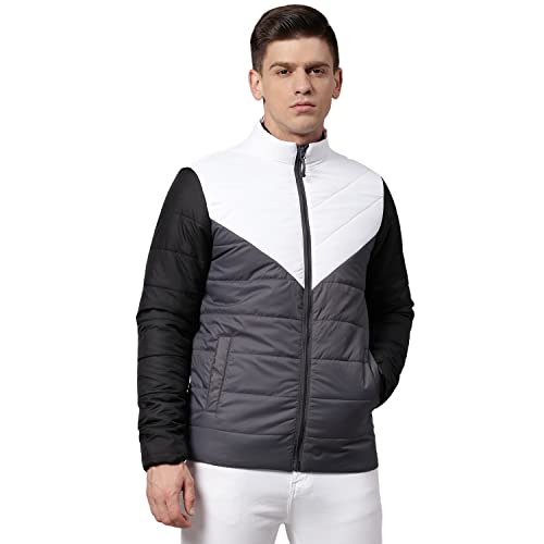 Image of Dennis Lingo Men's Long-Sleeve Color Blocked Puffer Jacket - 2 Pockets, Lightweight, and Water-Resistant, Casual Winterwear for Men