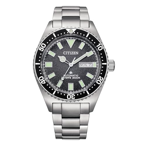 Citizen montre automatique homme NY0120-52E étanche en acier argenté