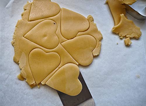 Image of Heart Shape Cookie Cutter Set of 12 - Stainless Steel Baking Molds (2 Inch Height) for Cookies, Biscuits, Pastry & Fondant | Durable Kitchen Baking Tools
