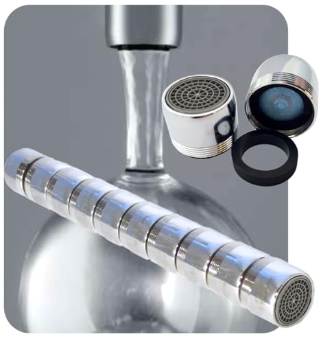 Neoperl Crystal Clear Faucet Aerator 1.8 gpm Low Flow Silky Smooth Laminar Stream Regular Dual Threaded 34 1200 5 Kitchen Bathroom (10 Pack)