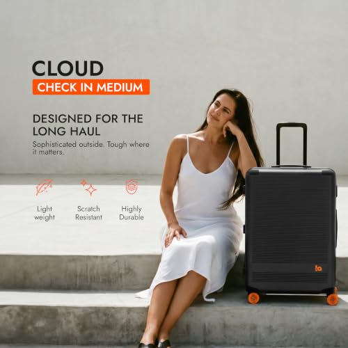 Image of Belong Cloud Medium Check-in Luggage, 66 cm, Slate Grey