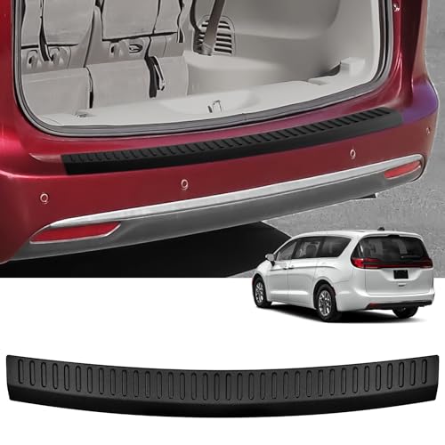 Image of Rear Bumper Protector for Chrysler 2017-2024 2025 Pacifica Car Accessories ABS Plastic Material Matte Black Resistant Trunk Door Entry Guards