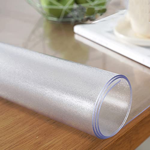 Table de cuisine en bois : tapis de protection de table 2mm et nappe transparente mate