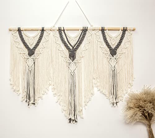 guzhiou large macrame wall hanging - Boho Tapestry Macrame Wall