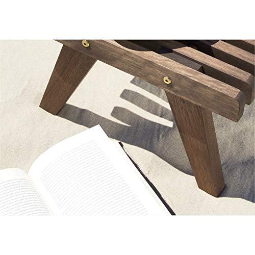 Mesa de Apoio para Espreguiçadeira Eclipse Nogueira - Mão e Formão