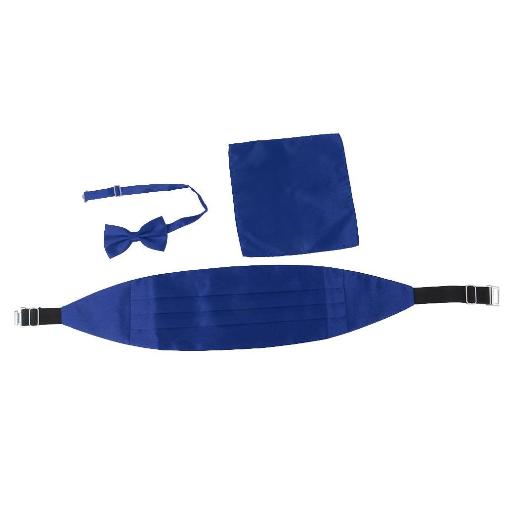 3pcs Men's Satin Bow Tie Cummerbund Hanky Handkerchief Royal Blue|Clothing Shoes & Accessories | Mens Accessories | Ties-picture-26