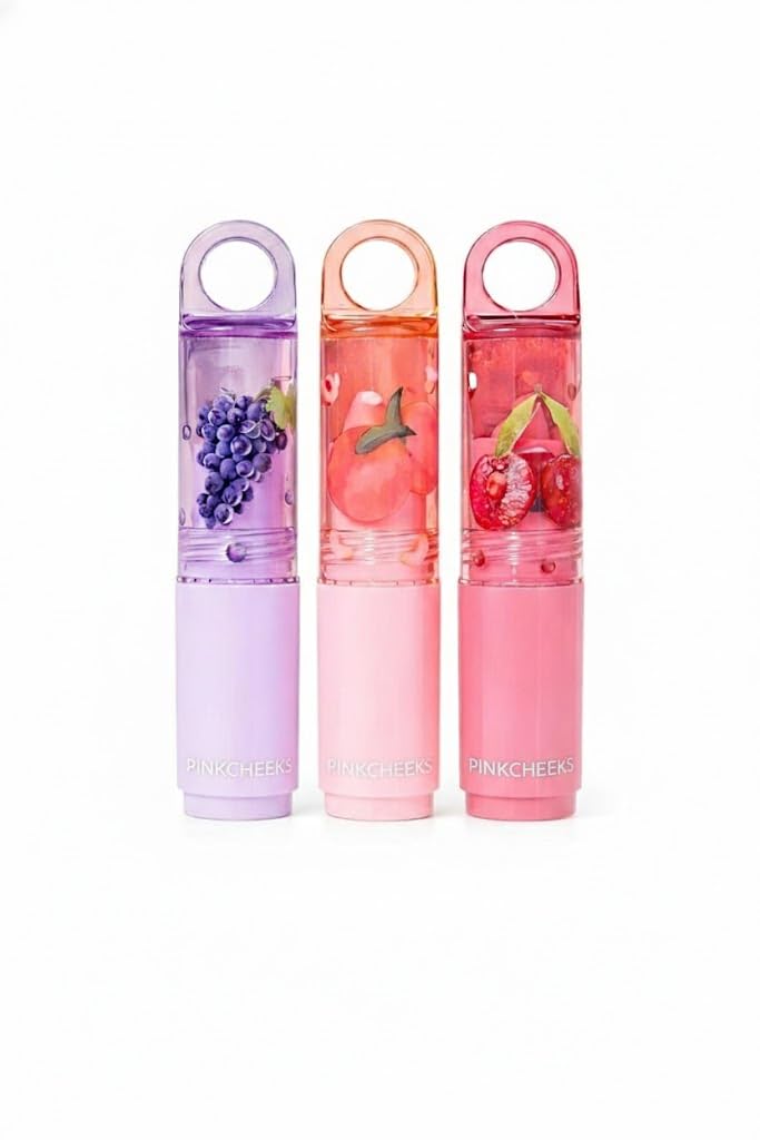 Fruit Infused Lip Balm Set of 3 | Moisture-Rich Tinted Care with Natural Fruit Extracts | Soft Hydration & Healthy Shine for Women & Girls-image-20
