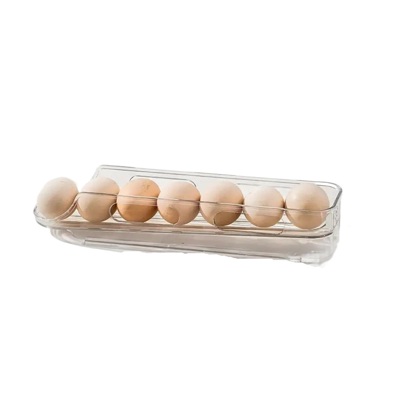 YCENJEPSAZ Ladder Refrigerator Eggs Dispenser Egg Organizer Holder Kitchen 1/2/3-layer Egg Storage Box Automatic Rolling Eggs Holder Rack(1PCS)