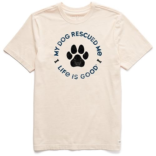 T-shirt Crusher-Lite blanc XL vêtement motif chien Life is Good