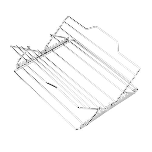 Stainless Steel Turkey Roasting Rack Adjustable Chicken Cooking Stand Large Poultry Roaster For Grills And Oven Use