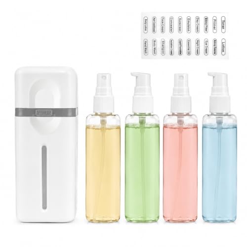 Image of MAYCREATE 4 in 1 Travel Bottle Kit for Toiletries Small Toiletry Containers
