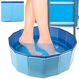 Faltbar Fußwanne für Pool - 60 x 20cm Größe Faltbare Fußbadewanne Pools Zubehör, PVC Fusswanne für Fuße Reinigung Schwimmbecken, Fussbadewanne für Pool Planschbecken Schwimmbecken Leiter Poolzubehör