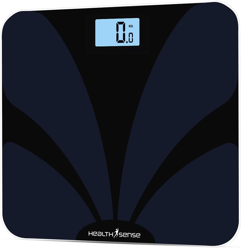 HealthSense Weight Machine for Body Weight| Digital Weighing Scale for home with Step-On Technology,Tempered Glass, Room Temperatur LCD Display,180kg Capacity & 1-Year Warranty| Dura-Glass PS115 Neo