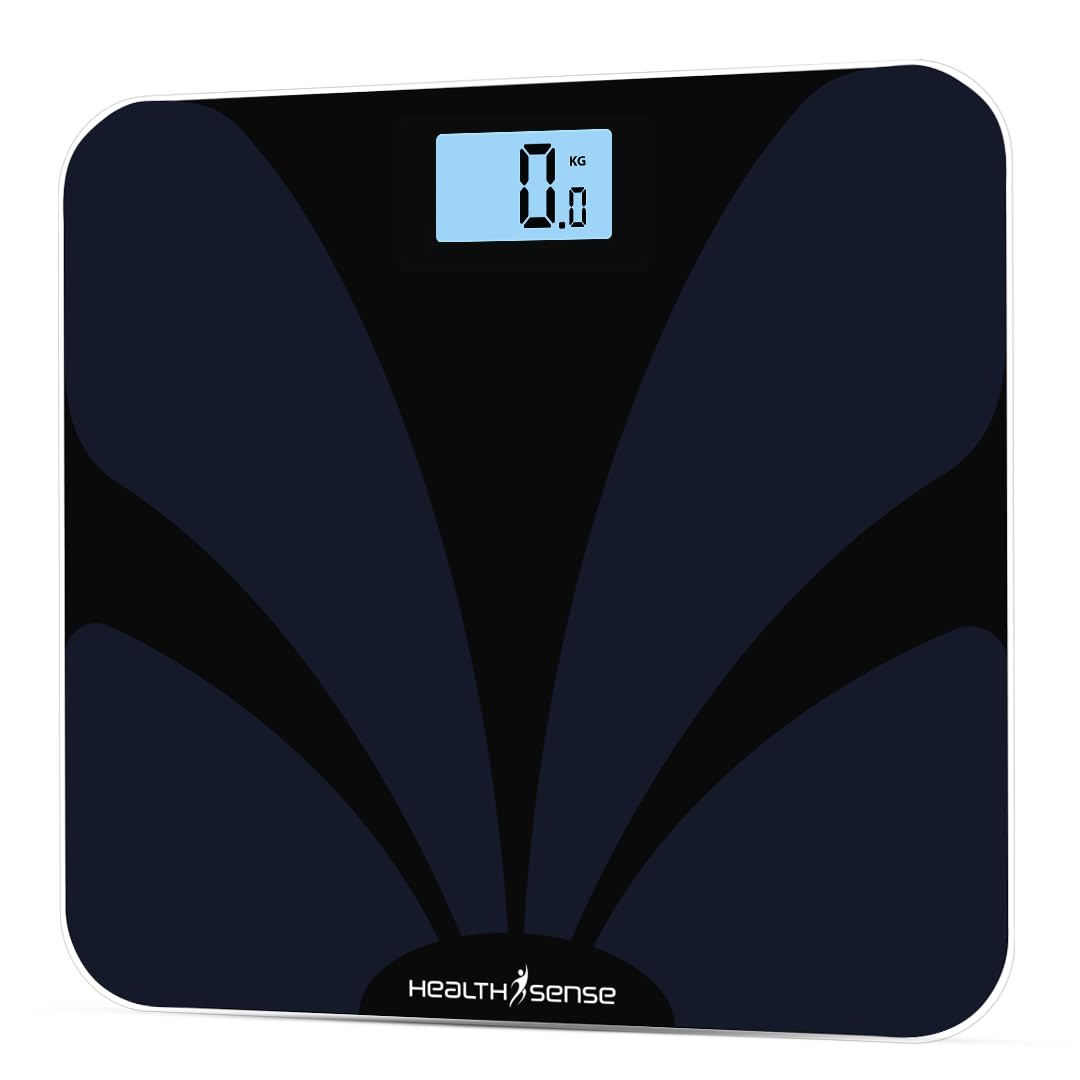 HealthSense Weight Machine for Body Weight| Digital Weighing Scale for home with Step-On Technology,Tempered Glass, Room Temperatur LCD Display,180kg Capacity & 1-Year Warranty| Dura-Glass PS115 Neo