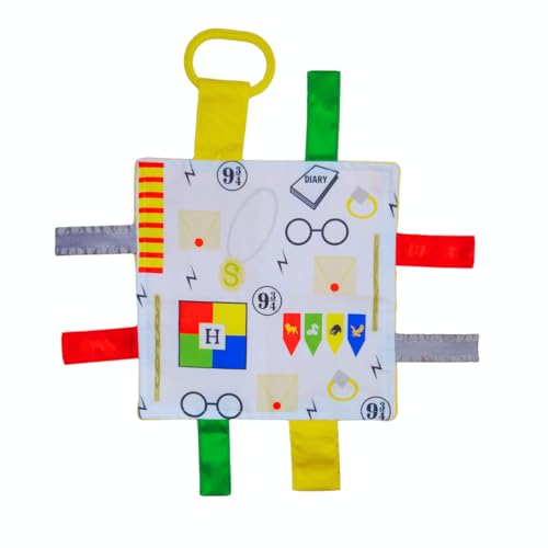 Image of Lovey Chew Blanket Crinkle Toy Tag Square Sensory by Baby Jack (Wizard)
