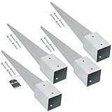 KOTARBAU® Set 4 Pezzi Supporto per Pali in Legno - da Infissione - 75 cm - Acciaio Zincato...