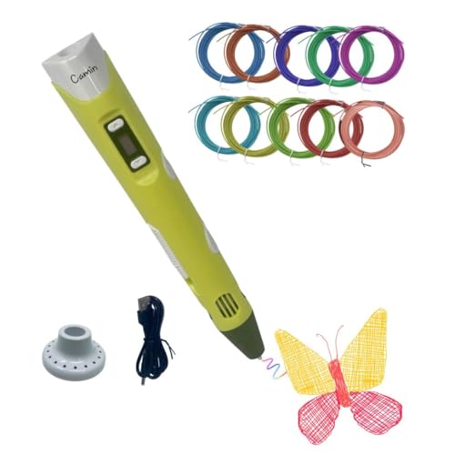 Image of Camin 3D Pen, 3D Printing Pen for Kids, USB Powered 3D Pen for Kids (Yellow, 10 PLA)