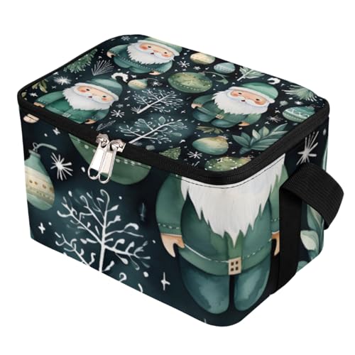 GzLeyigou Lunch Bags for Women Men 9 Cans,Christmas Xmas Santa Claus Hot & Cold Food Delivery Bag Insulated Grocery Bag Insulated Lunch Box Cooler Bag for Office Work Picnic Beach