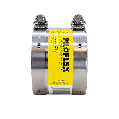 Image of Fernco Proflex P3000-215 Shielded Pipe Coupling for Cast Iron, Plastic, Steel or Extra Heavy Cast Iron Plumbing Connections