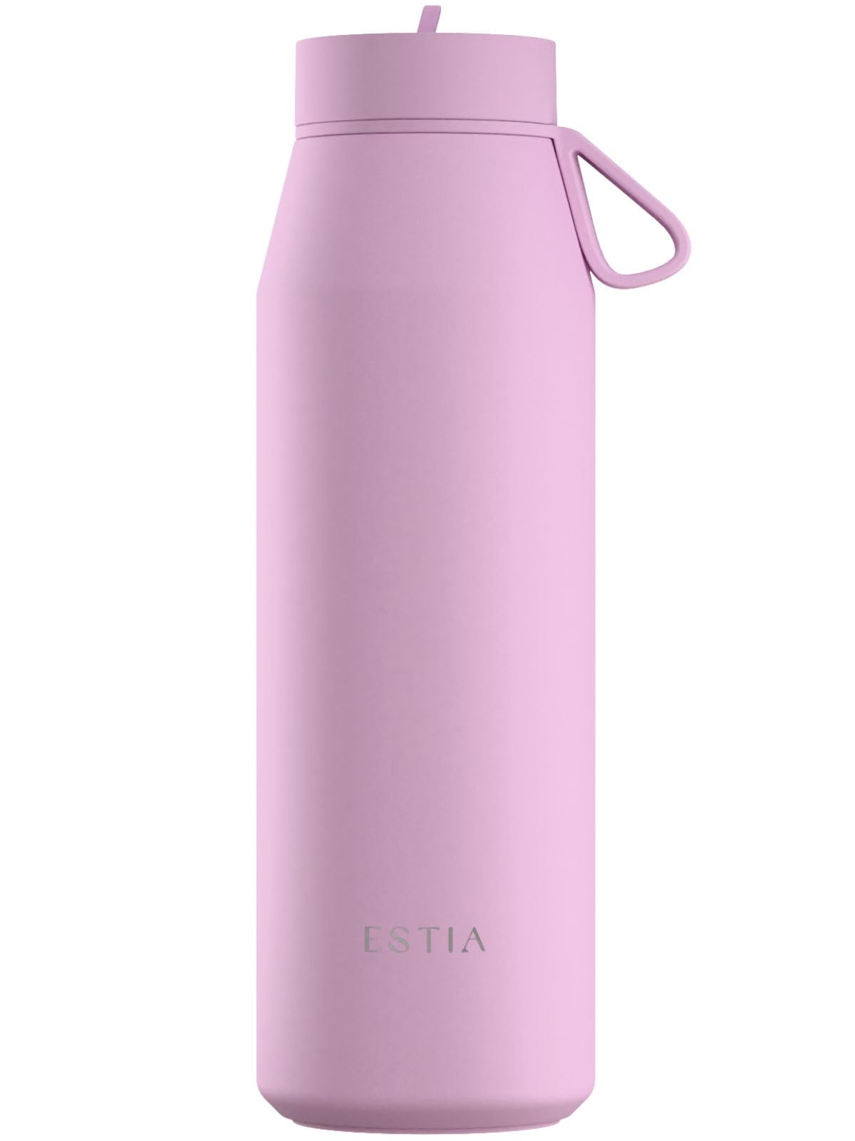 ESTIA Becher Isolierbecher 800 ml Thermobecher Trinkbecher aus Edelstahl Kaffeebecher rosa
