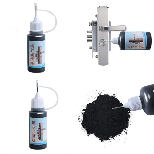 Lock Cylinder Graphite Lubricant Powder,Door Hinge Lubricant, Car Graphite Lubricant for Keys Car Locks Door Window Guides,Multifunctional Lock Lubricant Powder,for Car Door Locks (2 Pcs)