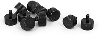 sourcingmap M3x6mm Computer PC Case Metal Knurled Head Thumb Screws Black 10pcs
