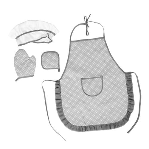 KESYOO Apron and Chef Hat Set Cooking Costume with Apron for Kitchen Play and Baking Activities Unisex Design for Boys